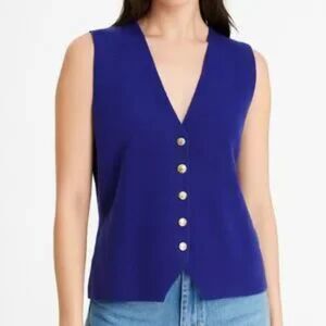 VTG Talbots | Wool Blend Vest Petite L Purple Quiet Luxury Classic Old Money